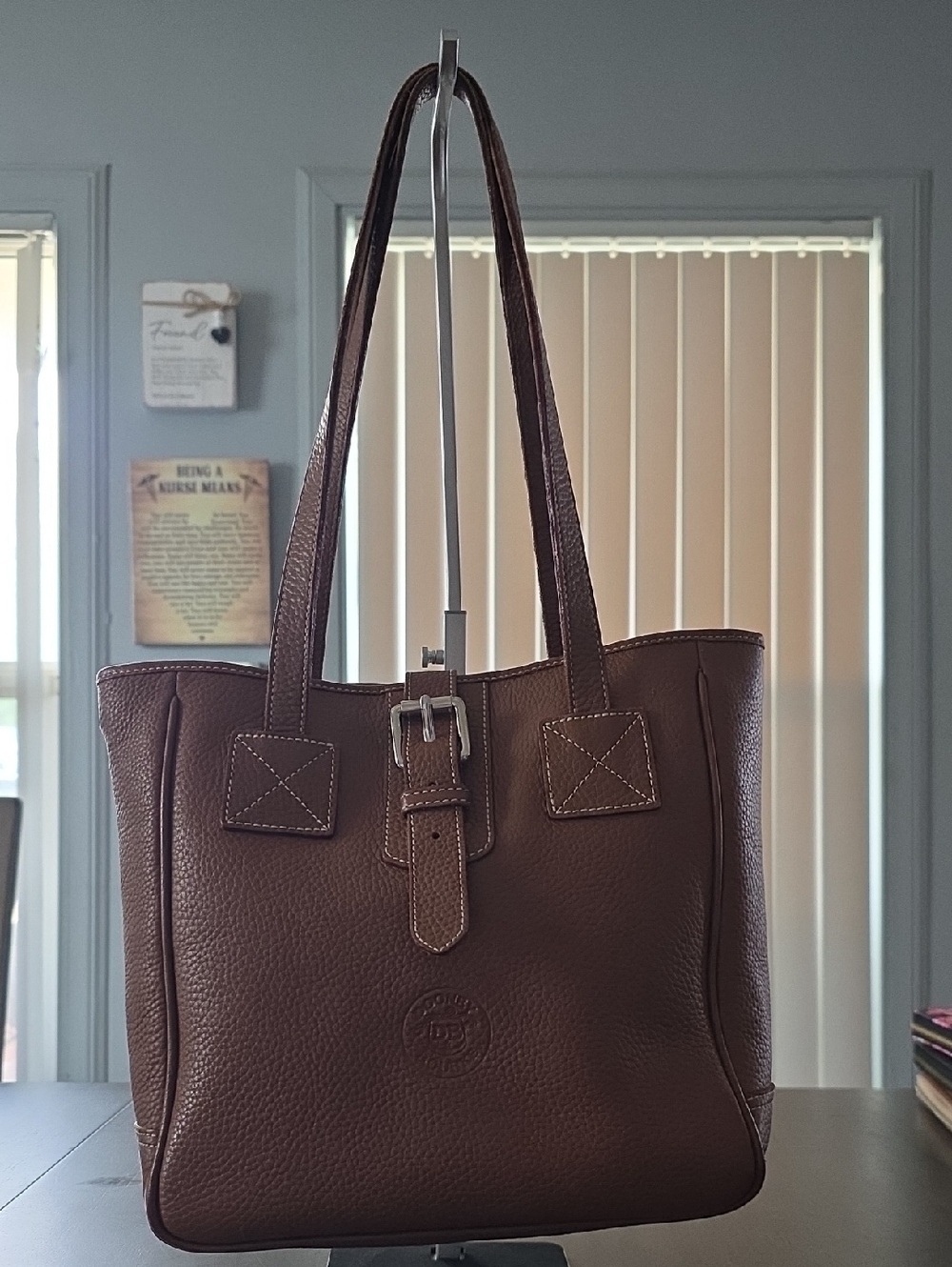 EUC Dooney & Bourke All-Weather Leather Buckle Tote